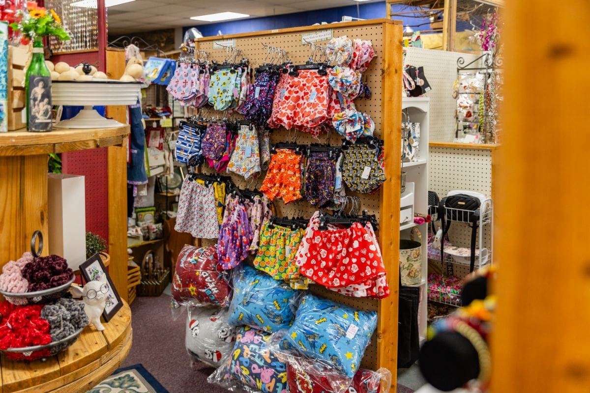 A store with many different types of bags.