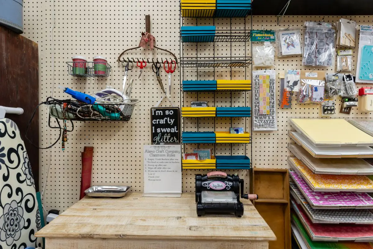 A table with some items on it in a room